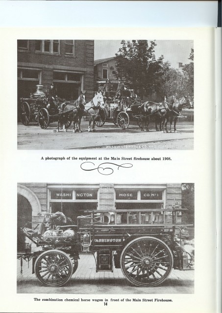 (Top) Fire house 1918
(Bottom) Chemical horse wagon