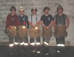 Left to Right: Lieutenant BJ March, Captain Brian Gathercole, Lieutenant Boyle of Lionville, FF Mike O'hara, Lt. Chris Good of Goodwill Fire Company